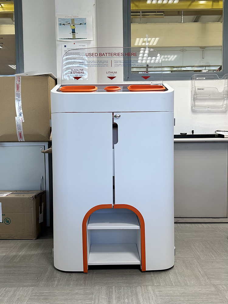 Re-designed battery recollection container for CERN: product validation